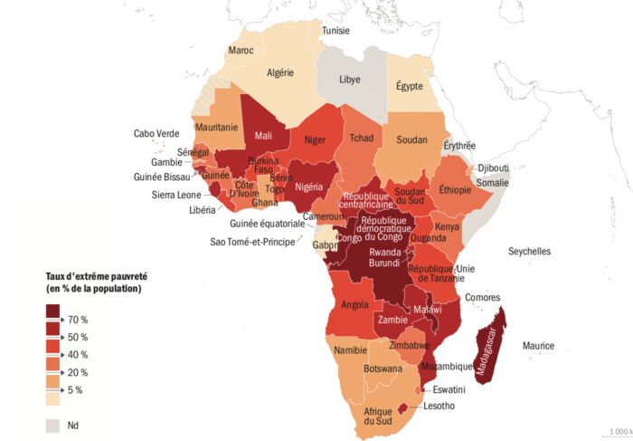 Afrique : Taux d’extrême pauvreté - Banque Mondiale 2013